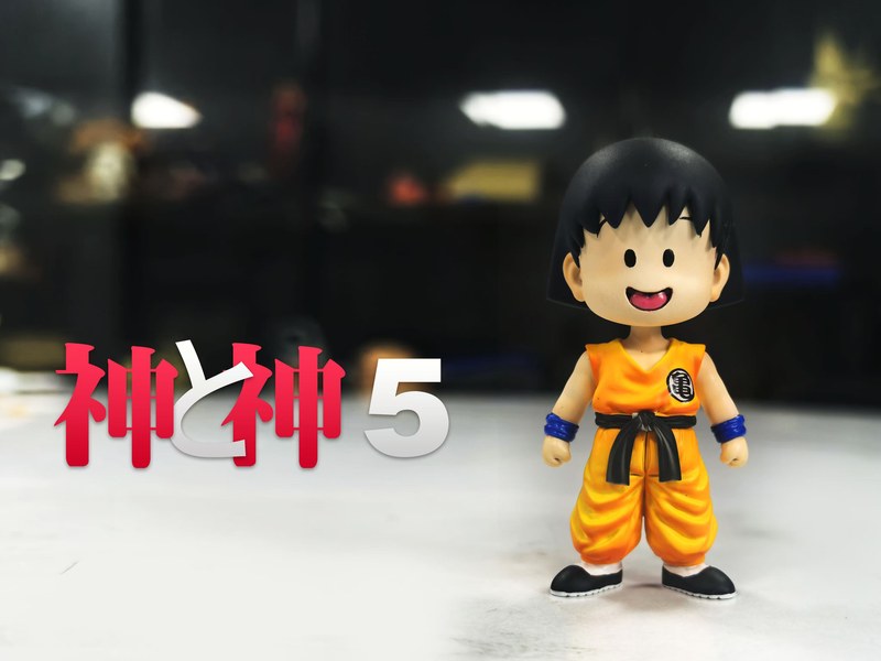 WCF 神与神5 裙子孙悟空＆道服小丸子 七龙珠 樱桃小丸子 官图 2