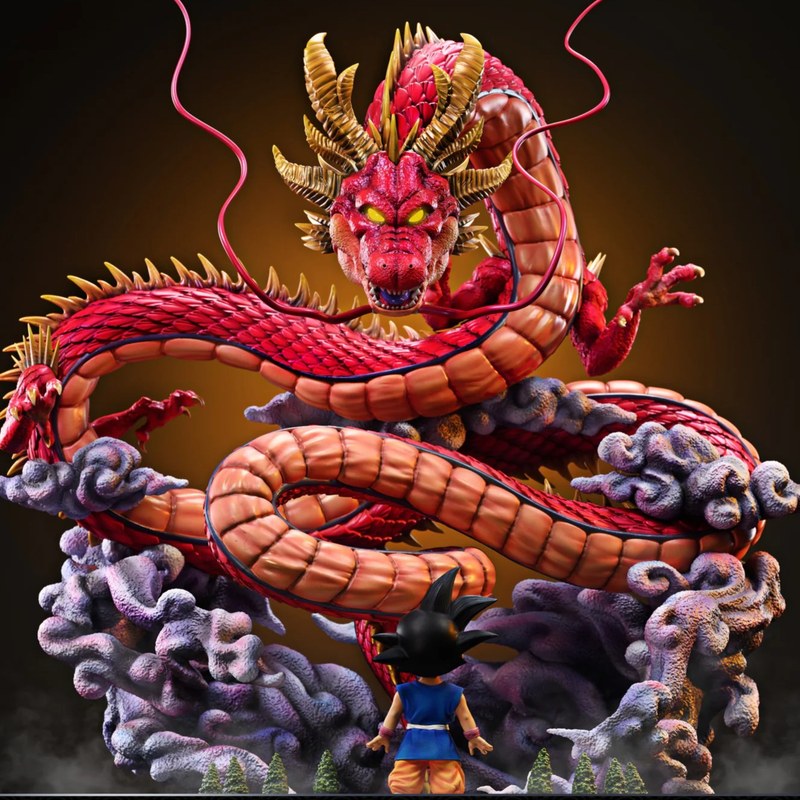 DMS影迹雕像 GT黑星红神龙 七龙珠Max场景系列第十四弹 官图 1